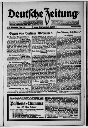 Deutsche Zeitung vom 17.08.1922