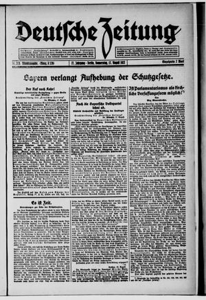 Deutsche Zeitung vom 17.08.1922