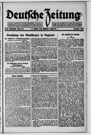 Deutsche Zeitung vom 19.08.1922