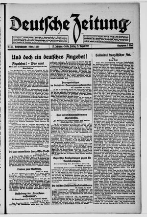 Deutsche Zeitung vom 25.08.1922