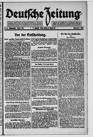 Deutsche Zeitung vom 25.08.1922