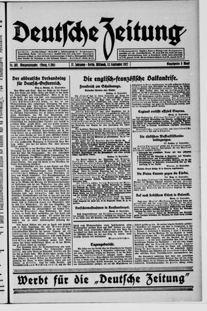 Deutsche Zeitung vom 13.09.1922