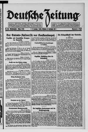 Deutsche Zeitung vom 13.09.1922
