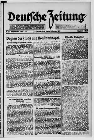 Deutsche Zeitung vom 26.09.1922