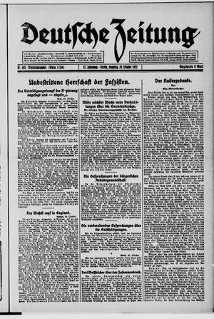 Deutsche Zeitung vom 29.10.1922