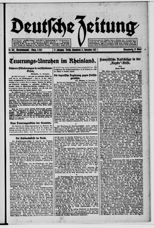 Deutsche Zeitung vom 11.11.1922
