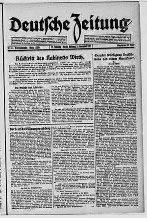 Deutsche Zeitung vom 15.11.1922
