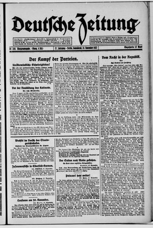 Deutsche Zeitung vom 18.11.1922