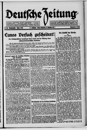 Deutsche Zeitung vom 18.11.1922