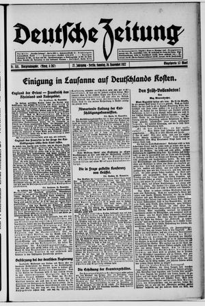 Deutsche Zeitung vom 26.11.1922