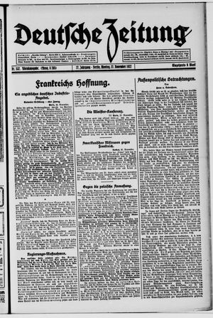 Deutsche Zeitung vom 27.11.1922