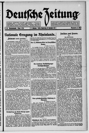 Deutsche Zeitung vom 30.11.1922