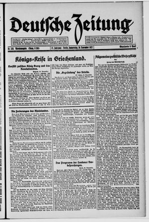 Deutsche Zeitung vom 30.11.1922