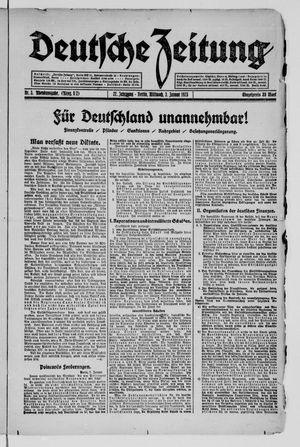 Deutsche Zeitung vom 03.01.1923