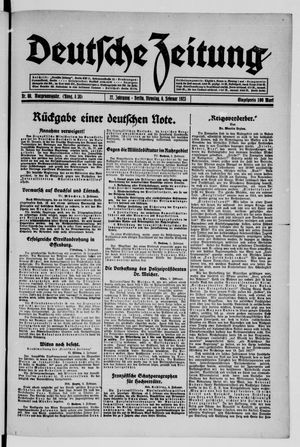 Deutsche Zeitung vom 06.02.1923