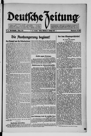 Deutsche Zeitung vom 14.02.1923