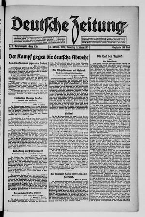 Deutsche Zeitung vom 15.02.1923