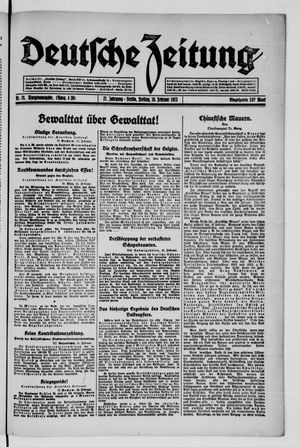 Deutsche Zeitung on Feb 16, 1923