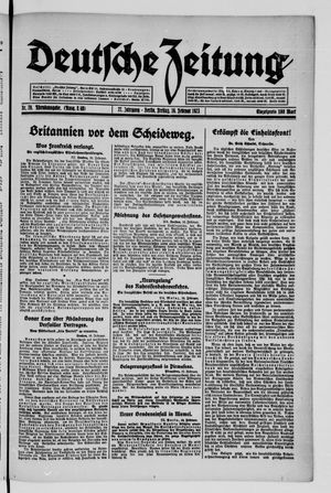 Deutsche Zeitung on Feb 16, 1923