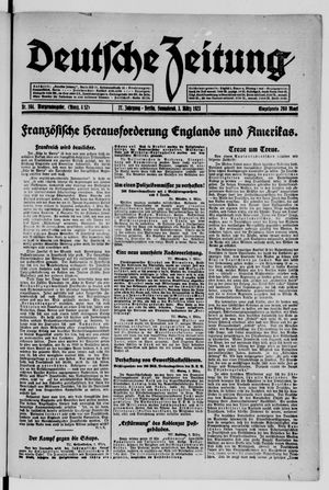 Deutsche Zeitung vom 03.03.1923