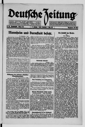 Deutsche Zeitung vom 03.03.1923