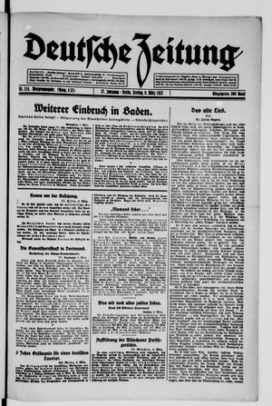 Deutsche Zeitung vom 09.03.1923
