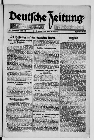 Deutsche Zeitung vom 09.03.1923