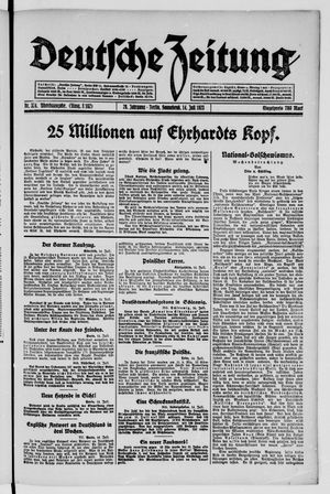 Deutsche Zeitung vom 14.07.1923
