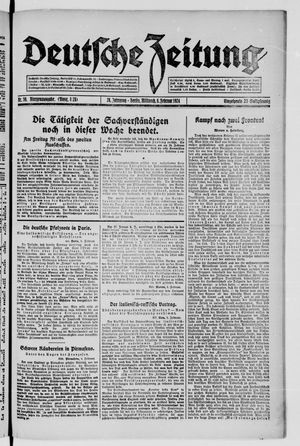 Deutsche Zeitung vom 06.02.1924