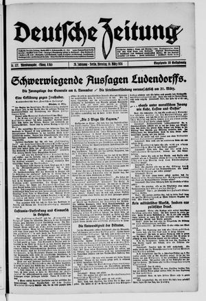 Deutsche Zeitung on Mar 18, 1924