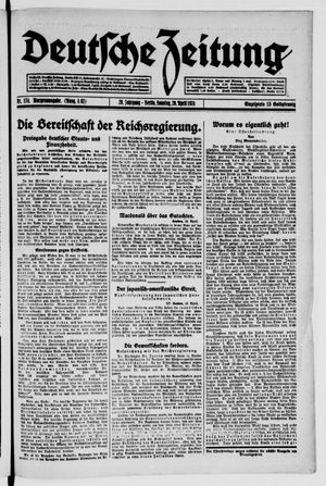Deutsche Zeitung on Apr 20, 1924