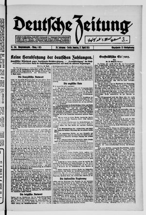 Deutsche Zeitung vom 27.04.1924
