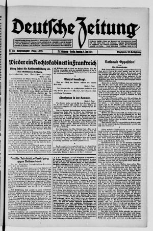 Deutsche Zeitung vom 08.06.1924