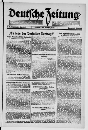 Deutsche Zeitung on Jul 9, 1924