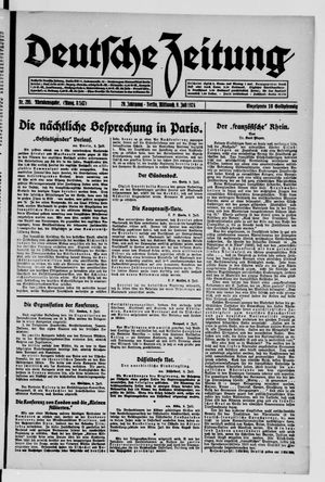 Deutsche Zeitung on Jul 9, 1924