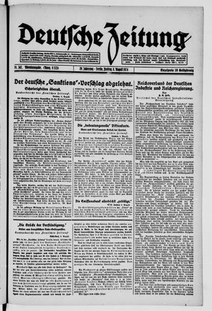 Deutsche Zeitung vom 08.08.1924