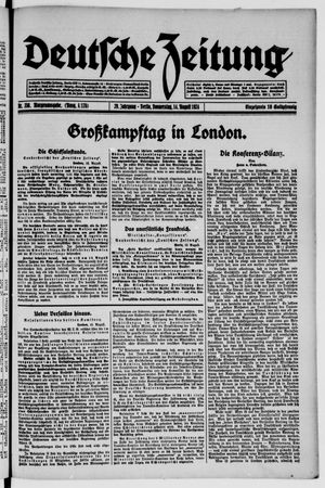 Deutsche Zeitung vom 14.08.1924