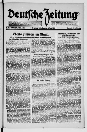 Deutsche Zeitung vom 14.08.1924