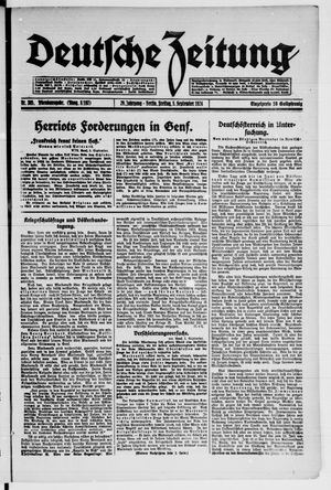 Deutsche Zeitung vom 05.09.1924