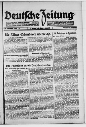 Deutsche Zeitung on Jan 5, 1925