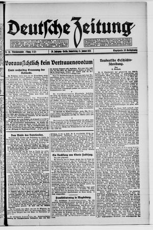 Deutsche Zeitung vom 15.01.1925
