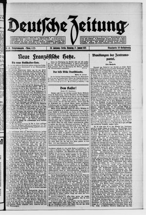 Deutsche Zeitung vom 27.01.1925