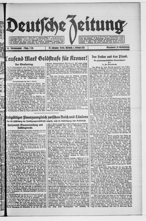 Deutsche Zeitung on Feb 4, 1925