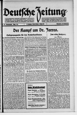 Deutsche Zeitung on Mar 13, 1925