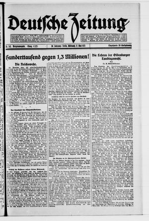 Deutsche Zeitung on May 27, 1925