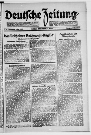 Deutsche Zeitung vom 27.06.1925