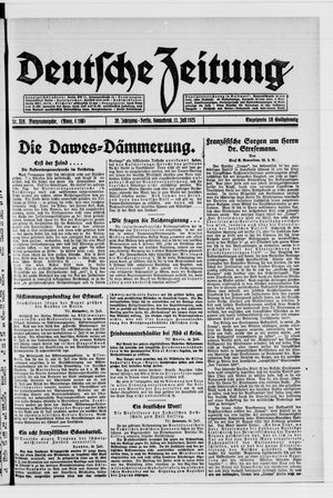 Deutsche Zeitung vom 11.07.1925