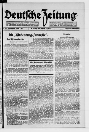 Deutsche Zeitung vom 21.07.1925