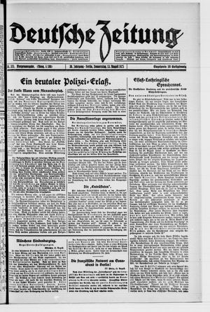Deutsche Zeitung vom 13.08.1925