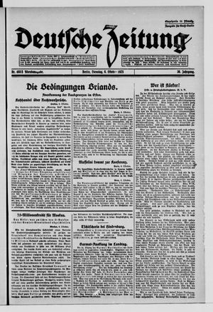 Deutsche Zeitung vom 06.10.1925